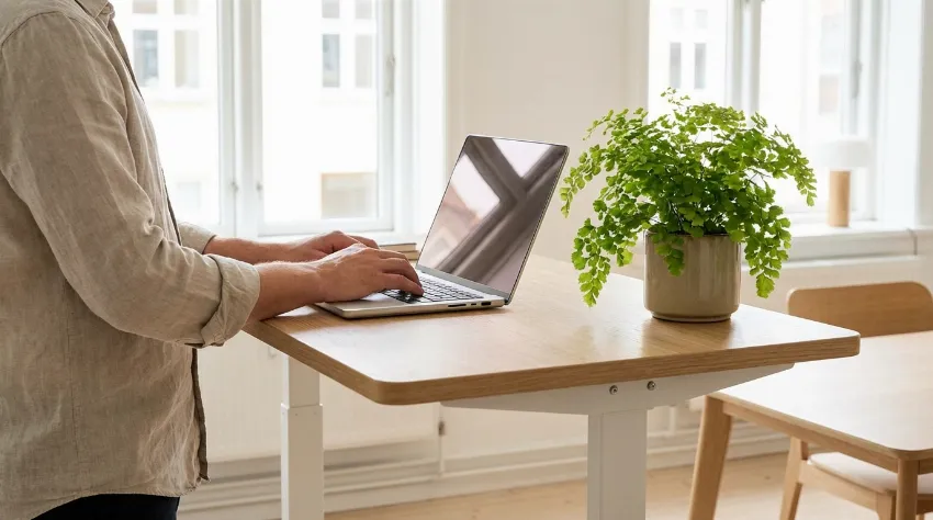 Uporaba dvižne pisarniške mize za delo stoje