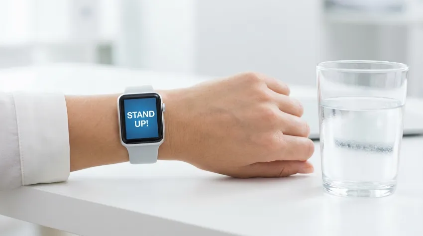 Pametna ura z opomnikom za gibanje na zapestju